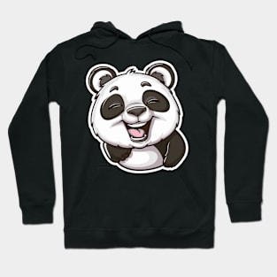 Exuberant Panda Buddy Sticker Hoodie